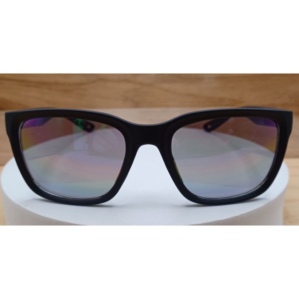 Foster Grant Mens Way-Shaped Sport Black Rainbow Mirror Lenses Sunglasses